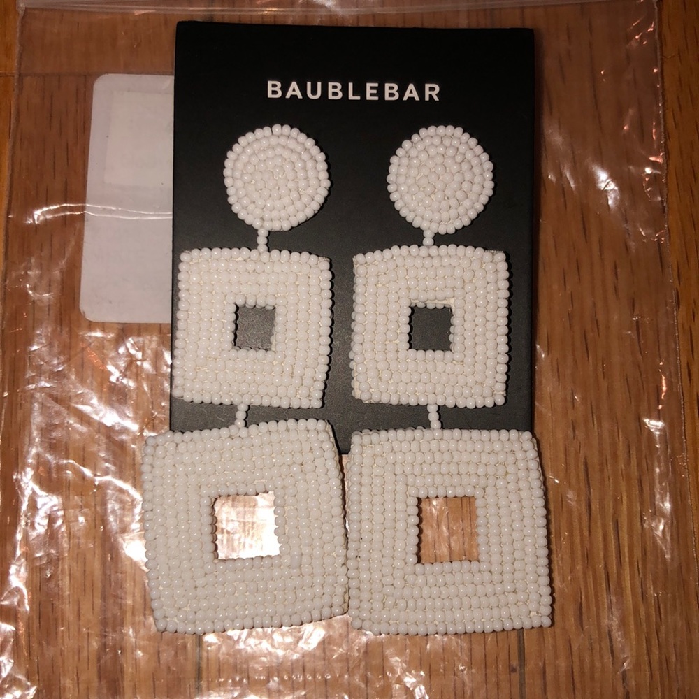White earrings
